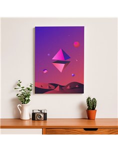 Cuadro Abstracto Geométrico 35x50cm Lienzografía Diseño 0230 2