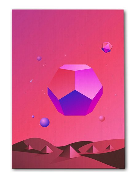 Cuadro Abstracto Geométrico 35x50cm Lienzografía Diseño 0231
