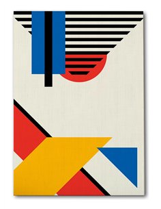 Cuadro Abstracto Geométrico 35x50cm Lienzografía Diseño 0232