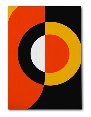 Cuadro Abstracto Geométrico 35x50cm Lienzografía Diseño 0233