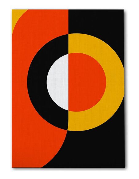 Cuadro Abstracto Geométrico 35x50cm Lienzografía Diseño 0233