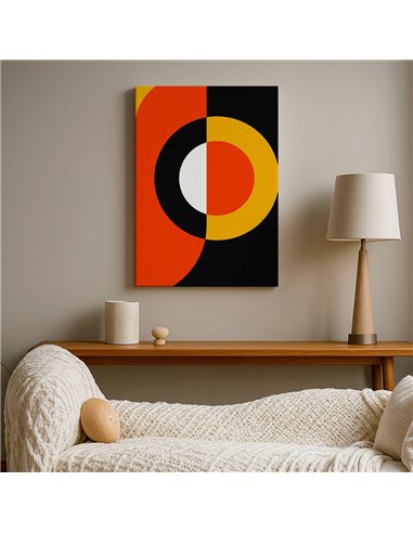 Cuadro Abstracto Geométrico 35x50cm Lienzografía Diseño 0233