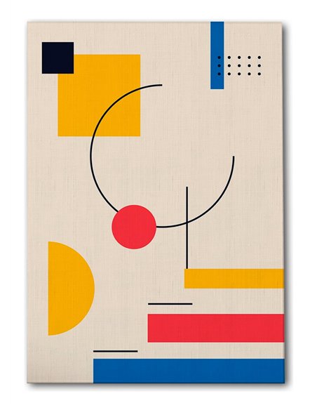 Cuadro Abstracto Geométrico 35x50cm Lienzografía Diseño 0234