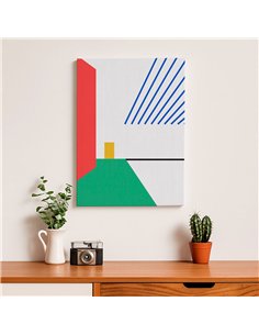 Cuadro Abstracto Geométrico 35x50cm Lienzografía Diseño 0235 2