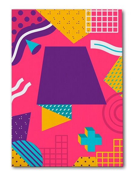 Cuadro Abstracto Geométrico 35x50cm Lienzografía Diseño 0236