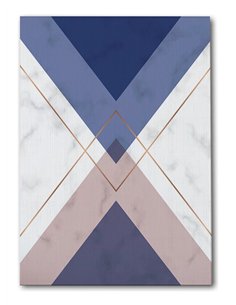 Cuadro Abstracto Geométrico 35x50cm Lienzografía Diseño 0238