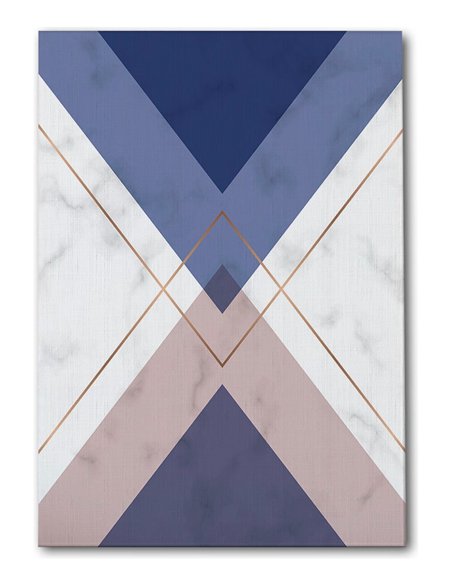 Cuadro Abstracto Geométrico 35x50cm Lienzografía Diseño 0238