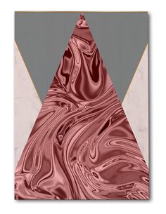 Cuadro Abstracto Geométrico 35x50cm Lienzografía Diseño 0241