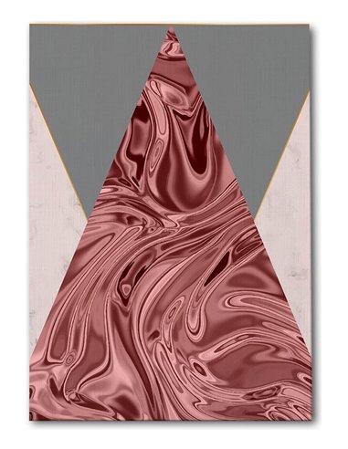 Cuadro Abstracto Geométrico 35x50cm Lienzografía Diseño 0241