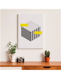 Cuadro Abstracto Geométrico 35x50cm Lienzografía Diseño 0242 2