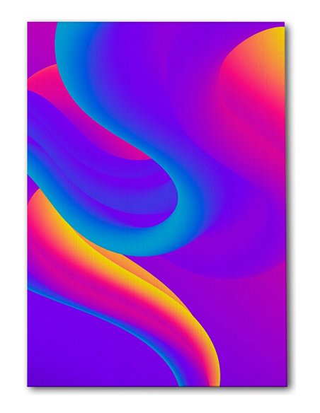 Cuadro Abstracto Geométrico 35x50cm Lienzografía Diseño 0243