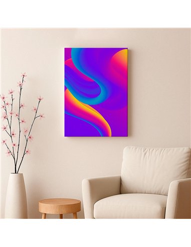 Cuadro Abstracto Geométrico 35x50cm Lienzografía Diseño 0243