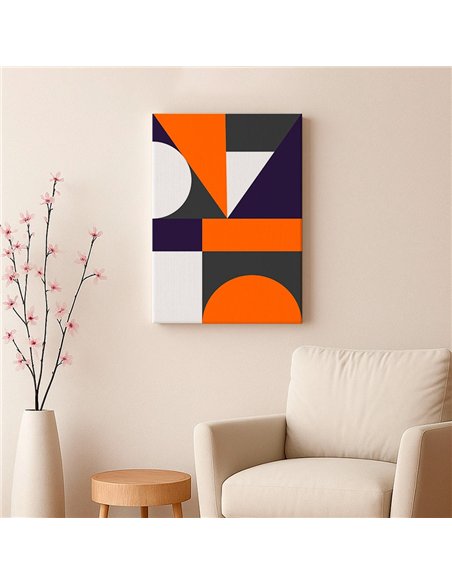 Cuadro Abstracto Geométrico 35x50cm Lienzografía Diseño 0245