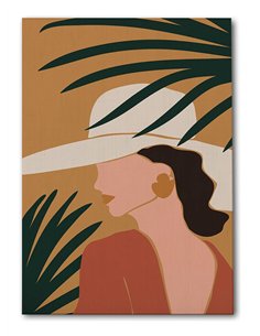 Cuadro Abstracto Mujer 35x50cm Lienzografía Diseño 0246