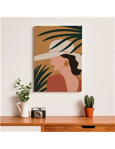 Cuadro Abstracto Mujer 35x50cm Lienzografía Diseño 0246 2
