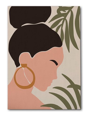 Cuadro Abstracto Mujer 35x50cm Lienzografía Diseño 0247