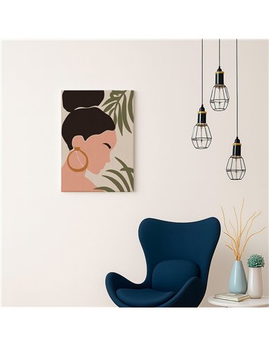 Cuadro Abstracto Mujer 35x50cm Lienzografía Diseño 0247