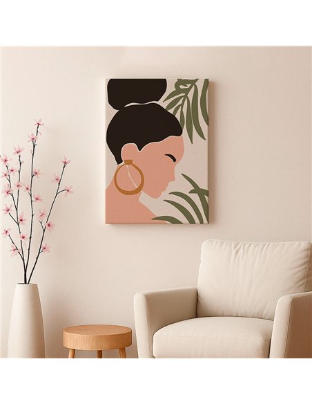 Cuadro Abstracto Mujer 35x50cm Lienzografía Diseño 0247
