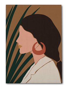 Cuadro Abstracto Mujer 35x50cm Lienzografía Diseño 0248