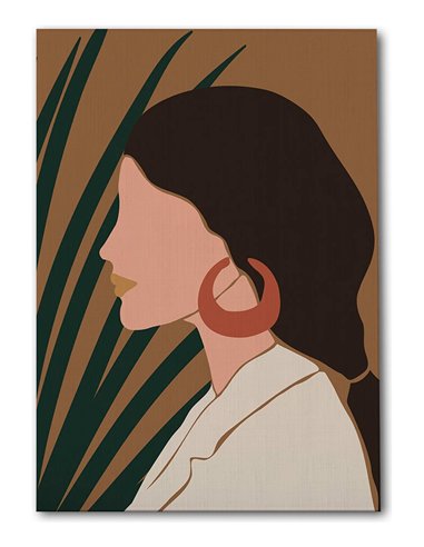 Cuadro Abstracto Mujer 35x50cm Lienzografía Diseño 0248