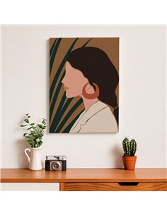 Cuadro Abstracto Mujer 35x50cm Lienzografía Diseño 0248 2