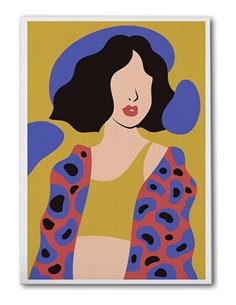 Cuadro Abstracto Mujer 35x50cm Lienzografía Diseño 0249
