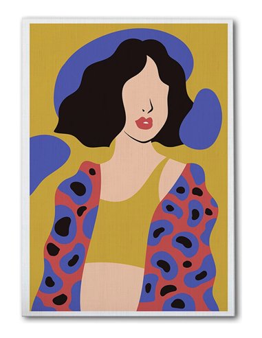 Cuadro Abstracto Mujer 35x50cm Lienzografía Diseño 0249