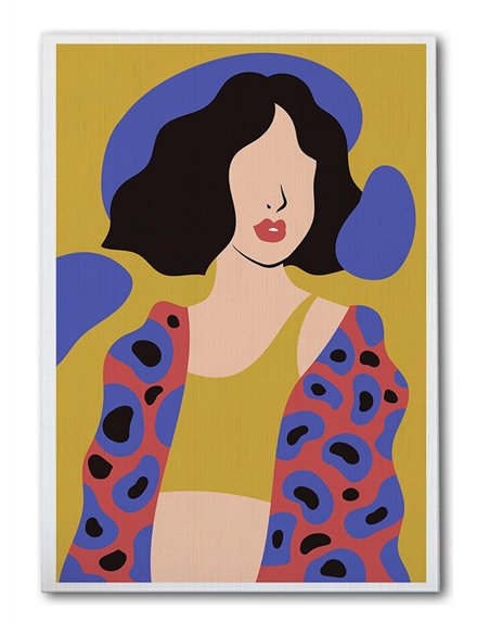 Cuadro Abstracto Mujer 35x50cm Lienzografía Diseño 0249