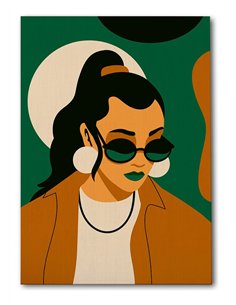 Cuadro Abstracto Mujer 35x50cm Lienzografía Diseño 0250