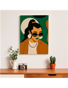 Cuadro Abstracto Mujer 35x50cm Lienzografía Diseño 0250 2
