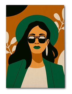 Cuadro Abstracto Mujer 35x50cm Lienzografía Diseño 0251