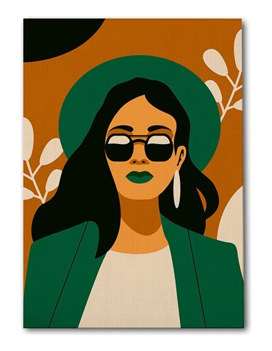 Cuadro Abstracto Mujer 35x50cm Lienzografía Diseño 0251