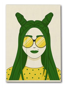 Cuadro Abstracto Mujer 35x50cm Lienzografía Diseño 0253