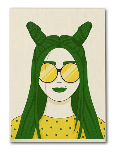 Cuadro Abstracto Mujer 35x50cm Lienzografía Diseño 0253