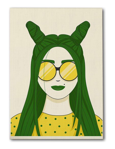 Cuadro Abstracto Mujer 35x50cm Lienzografía Diseño 0253