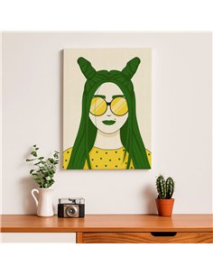 Cuadro Abstracto Mujer 35x50cm Lienzografía Diseño 0253 2