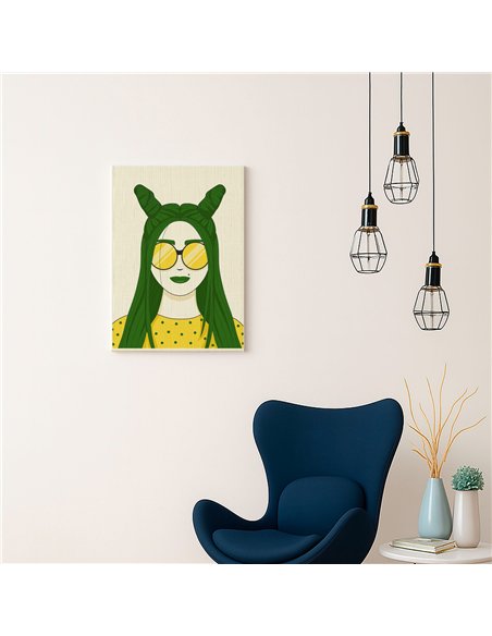 Cuadro Abstracto Mujer 35x50cm Lienzografía Diseño 0253