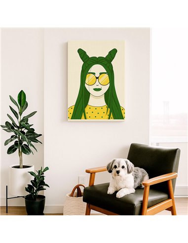 Cuadro Abstracto Mujer 35x50cm Lienzografía Diseño 0253