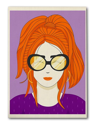 Cuadro Abstracto Mujer 35x50cm Lienzografía Diseño 0254