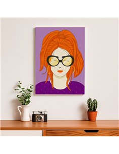 Cuadro Abstracto Mujer 35x50cm Lienzografía Diseño 0254 2