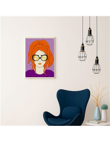 Cuadro Abstracto Mujer 35x50cm Lienzografía Diseño 0254