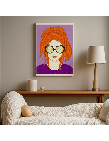 Cuadro Abstracto Mujer 35x50cm Lienzografía Diseño 0254