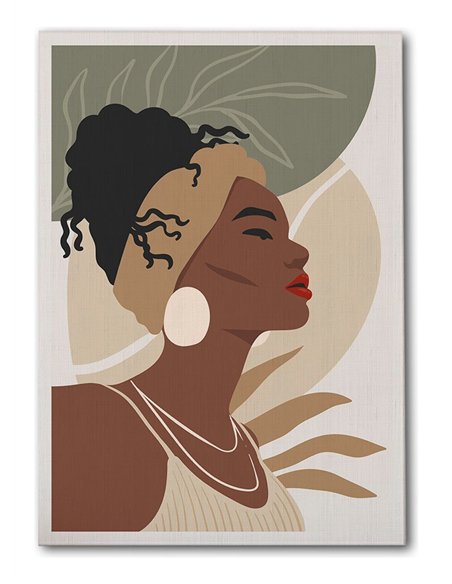 Cuadro Abstracto Mujer 35x50cm Lienzografía Diseño 0255