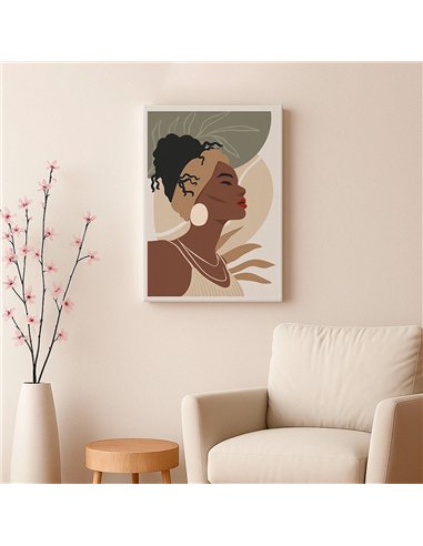 Cuadro Abstracto Mujer 35x50cm Lienzografía Diseño 0255