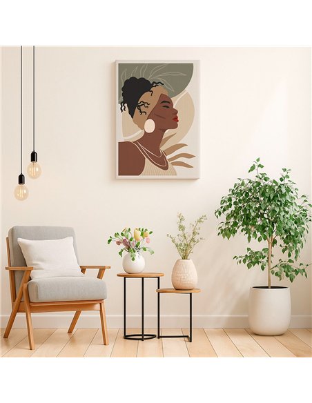 Cuadro Abstracto Mujer 35x50cm Lienzografía Diseño 0255