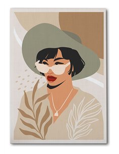 Cuadro Abstracto Mujer 35x50cm Lienzografía Diseño 0257
