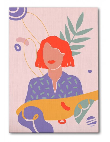 Cuadro Abstracto Mujer 35x50cm Lienzografía Diseño 0259