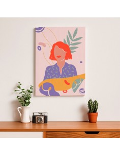 Cuadro Abstracto Mujer 35x50cm Lienzografía Diseño 0259 2