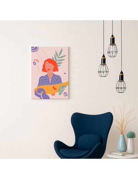 Cuadro Abstracto Mujer 35x50cm Lienzografía Diseño 0259