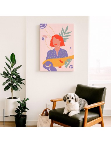 Cuadro Abstracto Mujer 35x50cm Lienzografía Diseño 0259